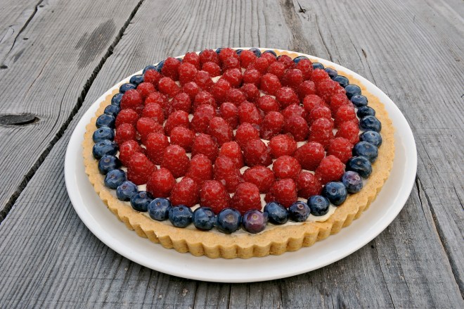 Crostata ricotta lamponi